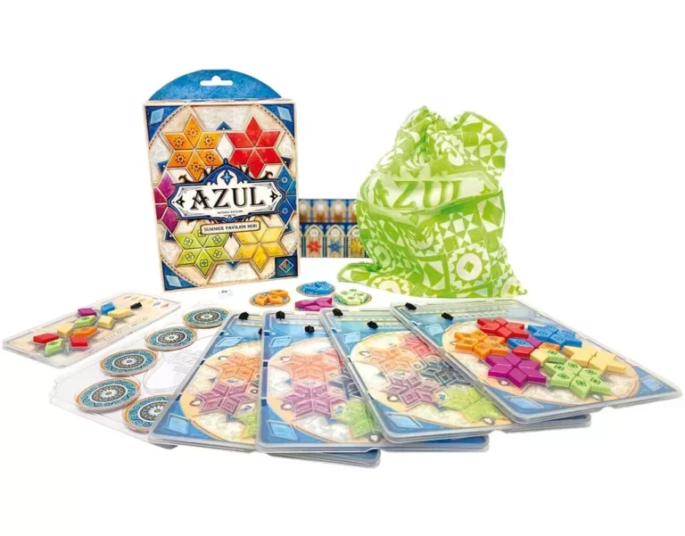 Jeu de société Azul avec tuiles colorées et plateau de jeu