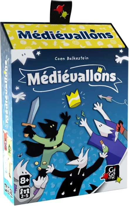 Jeu de société Médiévallons boîte avec personnages fantastiques