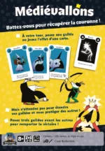 Affiche jeu de cartes Médiévallons avec règles et illustrations