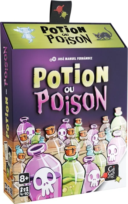 Jeu de société Potion ou Poison avec fioles et crânes