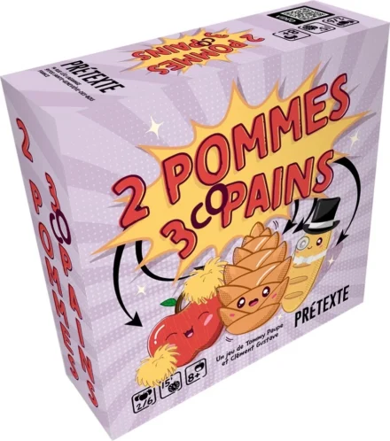 Boîte jeu de société 2 pommes 3 copains pour enfants
