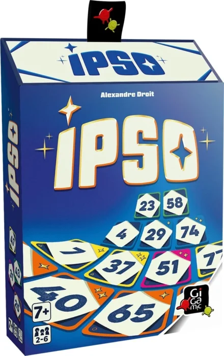 Boîte jeu IPSO numéros colorés dés étoiles
