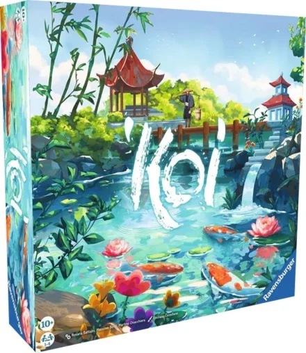 Boîte puzzle Koi jardin asiatique fleurs nénuphars poissons