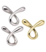 Fermoirs métal croisés argenté et doré pour bijoux