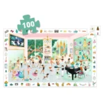 Puzzle 100 pièces scène colorée enfants dansant musique