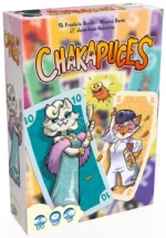 Boîte du jeu de société Chak Puces avec personnages chats