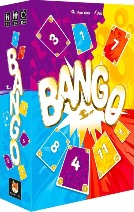 Boîte du jeu de cartes coloré Bango pour 1-8 joueurs