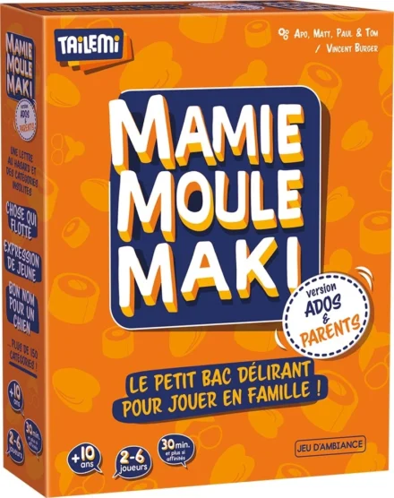 Boîte du jeu de société Mamie Moule Maki édition famille