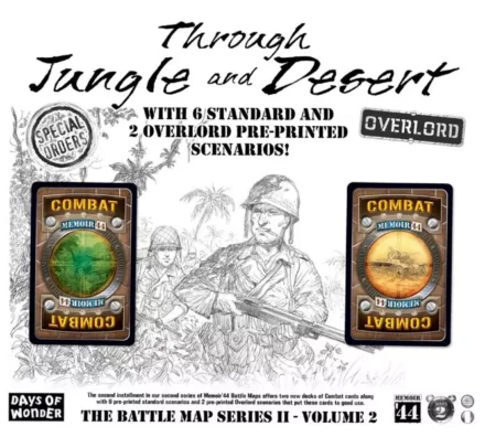 Affiche jeu de cartes Combat Mémoire jungle et désert