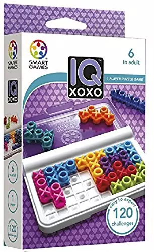 Jeu de puzzle XOXO avec pièces colorées et plateau de jeu
