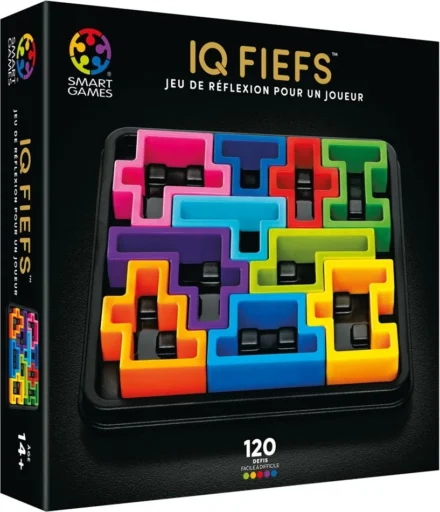 IQ FIEFS jeu de réflexion coloré avec pièces puzzle imbriquées