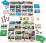 Contenu complet du jeu de société King of Tokyo avec cartes et jetons
