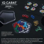 IQ Carat jeu réflexion pentagonal gemmes colorées translucides
