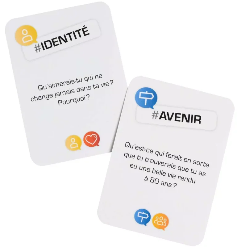Conversation questionnaire identité et avenir sur cartes