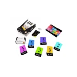Jeu de société 444 avec cartes colorées et boîte