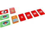 Cartes de jeu éducatif avec nombres et symboles scientifiques