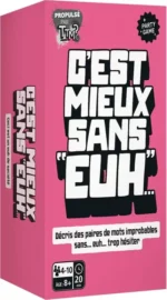 Boîte de jeu de société C'est mieux sans euh rose vif