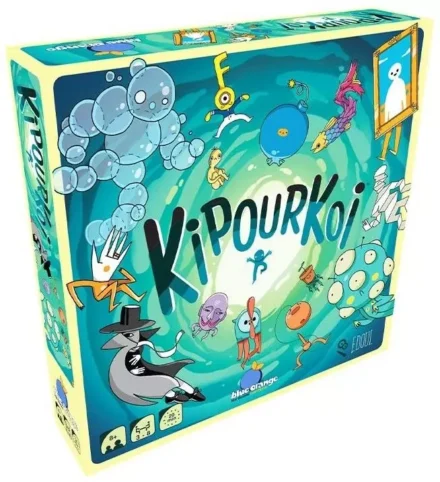 Boîte jeu de société Kipourquoi univers aquatique coloré