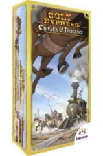 Boîte de jeu Colt Express Chevaux & Diligence avec illustration western