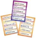 Jeu de société avec cartes de mots à deviner par catégories