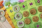 Jeu de société nature avec jetons animaux et lettres colorées
