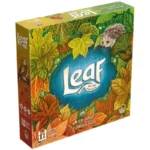 Boîte du jeu de société Leaf avec illustrations de feuilles colorées