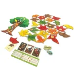 Jeu de plateau éducatif avec arbre, fleurs et cartes nature