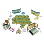Composants de jeu de plateau stratégique avec plateau hexagonal