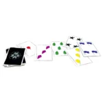 Jeu éducatif avec ardoise et cartes de comptage colorées