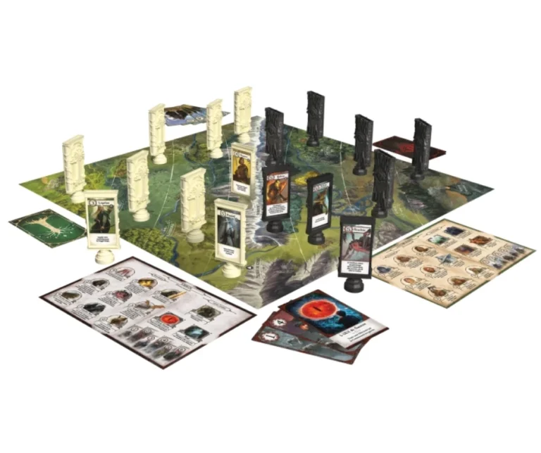 Jeu de plateau fantasy avec plateau 3D, cartes et figurines