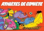 Personnages colorés dessin animé «Athletes de Compète» orange