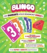 Jeu de société Blingo avec cartes et jetons colorés